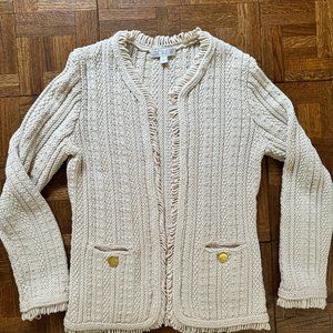 J Crew Sweater Jacket with fringe